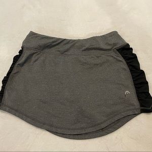 HEAD Grey Tennis Skort with Black Ruffles